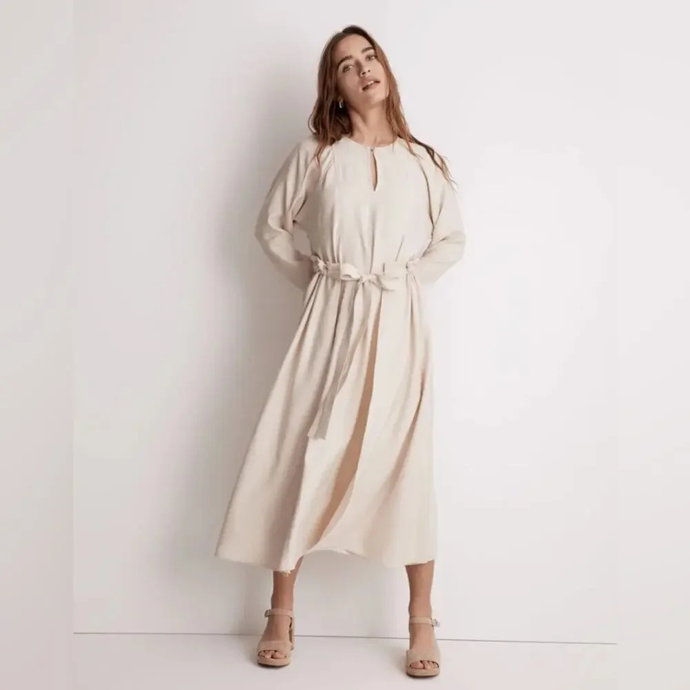 Madewell Cream Midi Dress